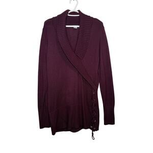 Venus shawl neck pho wrap sweater womens XL‎ cozy minimalist classic capsule